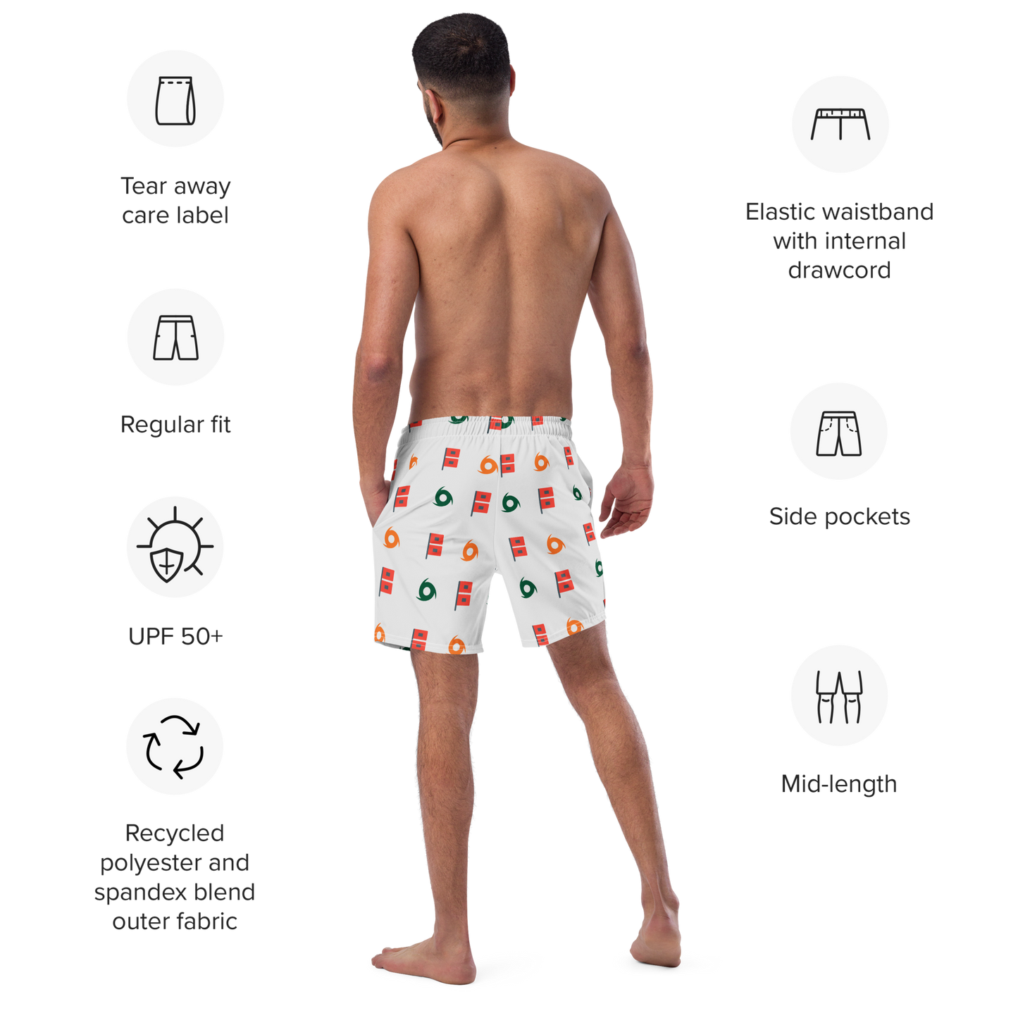 Reel Hurricane Warning swim trunks (Light Silver)