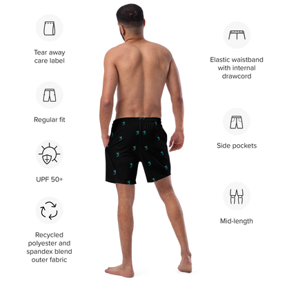 Reel Florida Fish swim trunks (Black)