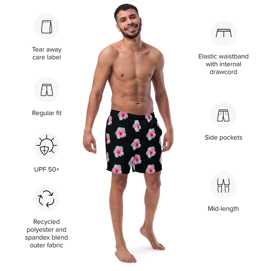 Reel Aloha swim trunks (Black)